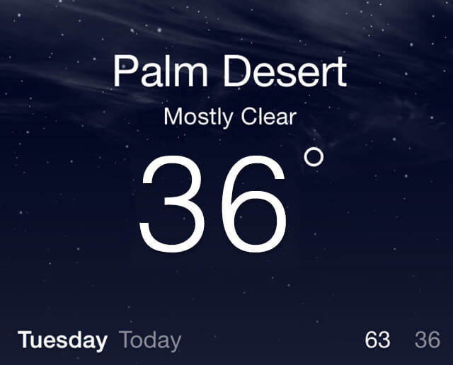 Palm Desert Temperature